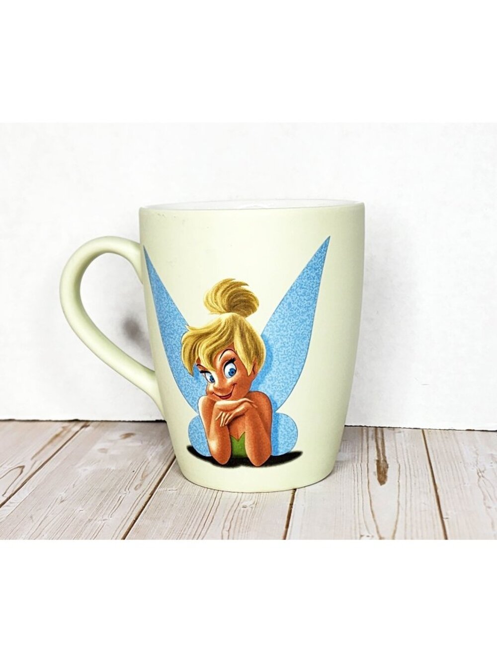 Tinkerbell Mint Green & White Large Oversized Disney Store Coffee Mug Cup Tink